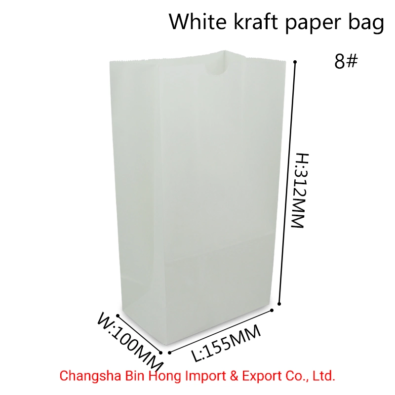 Food Grade Eco-Friendly Paper Bread Bag Wax Paper Bread Bag Kraft Paper Bag for Bread