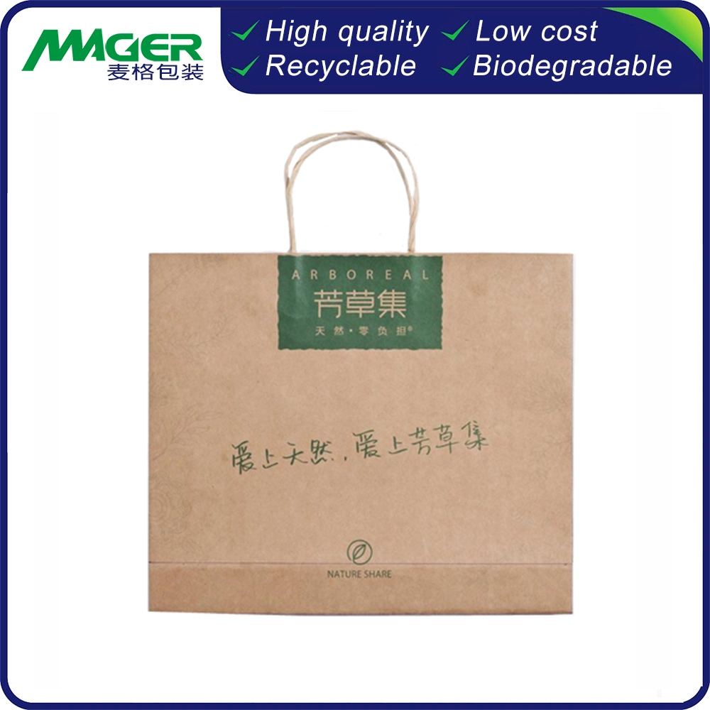 Customized Color Printing White Kraft Paper Bag White Festival Kraft Paper Gift Shopping Bags with Animal for Multifunction Chocolate Candy Dragee