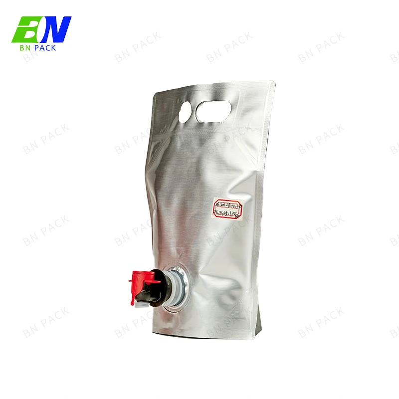 Strong Red Wine Bag in Box with Butterfly Valve No Leakage Heat Seal Pouch