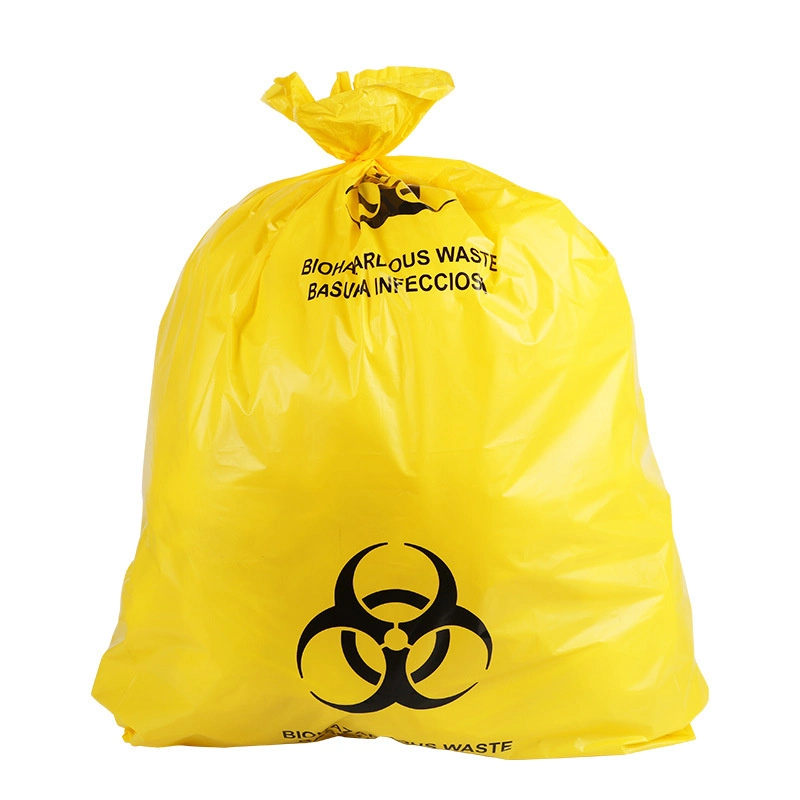 Wholesale High Quality Prevention Biohazard Infectious Medical Waste Bag PE Side Gusset Bag Biodegradable Heat Seal