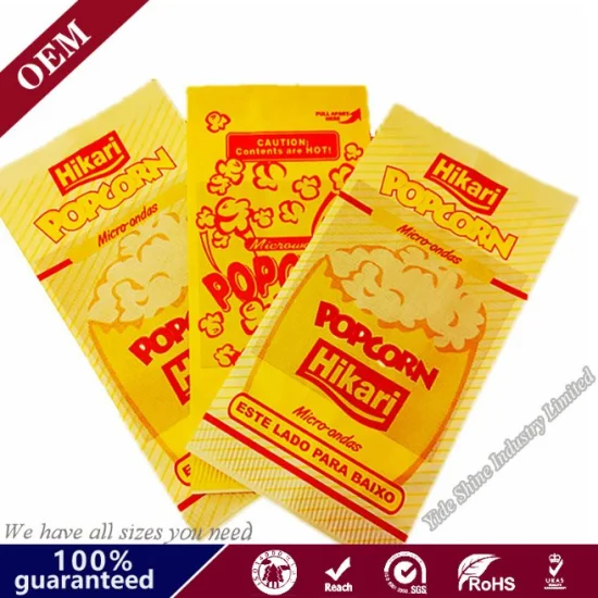 Top Quality Logo Printed Paper Popcorn Bags Microwave Popcorn Paper Bag Bakery Bag